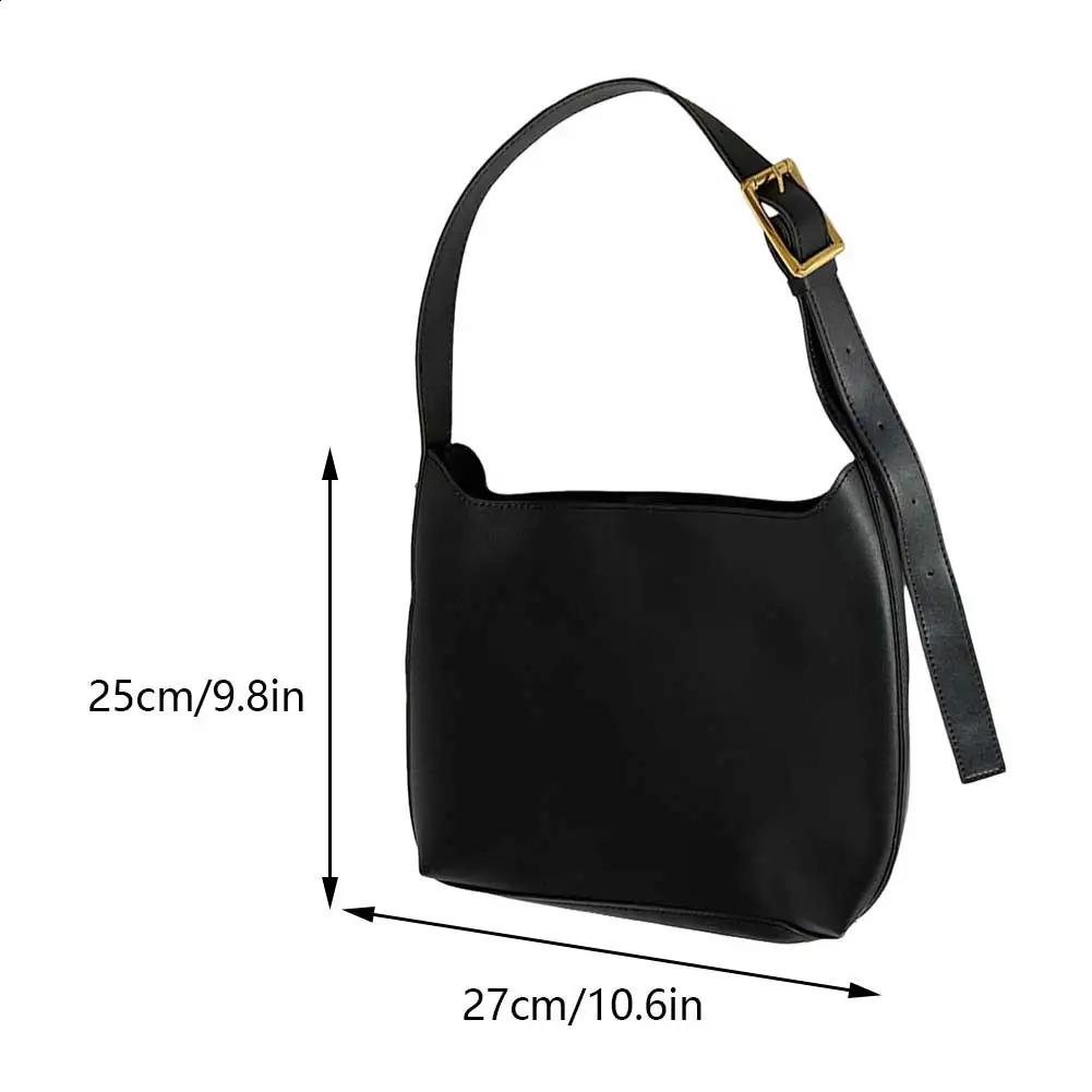 Women 2pcs Set Casual Bucket Bag with Purse Set Large Capacity Leather Shoulder Bag Hobo Bag with Inner Pouch Fall Winter Purse 240731