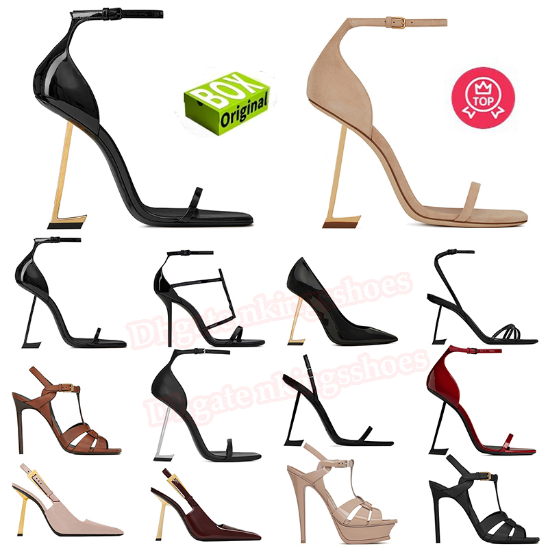 With Box Designer Sandals High Heels Luxurys Brand Paris Dress Shoes Classic Women 10cm Platform Buckle Slingback Heel Red Golden Office Wedding Lady Loafers 35-42