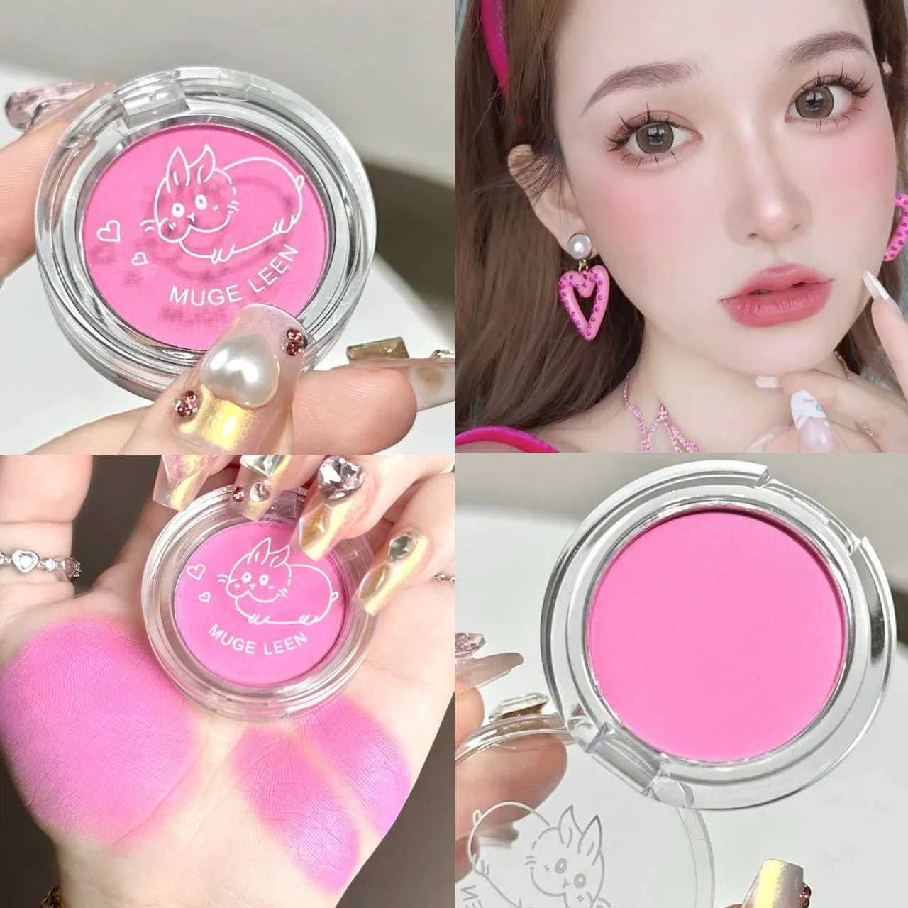 Face Blusher Matte Natural Cheek Tint Brighten Face Waterproof Face Contouring Cosmetics Blush Powder Soft Female Makeup 1pcsXJ241111