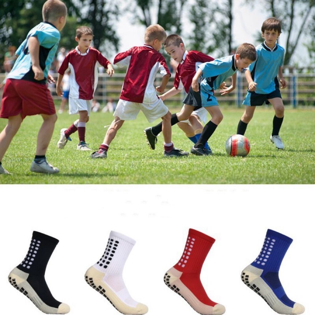 Football Sock Kid Silicone Sports Grip Socks Kid Sock Trainer Soccer Socks Anti Slip Grip Pads for Kids
