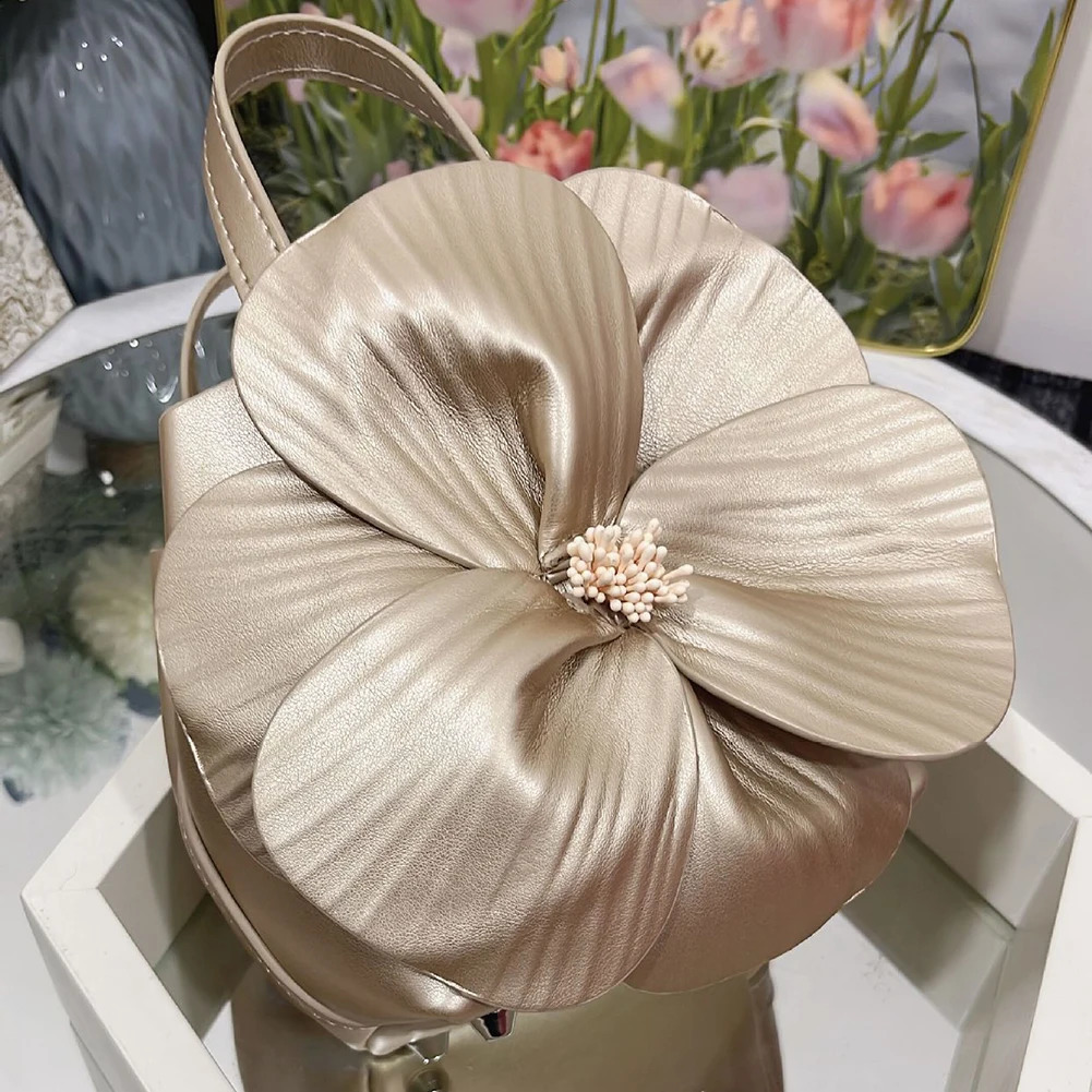 Mini Flower Clutch Purse PU Leather Evening Handbag for Women Floral Evening Clutch Bag for Wedding Party Prom 240731