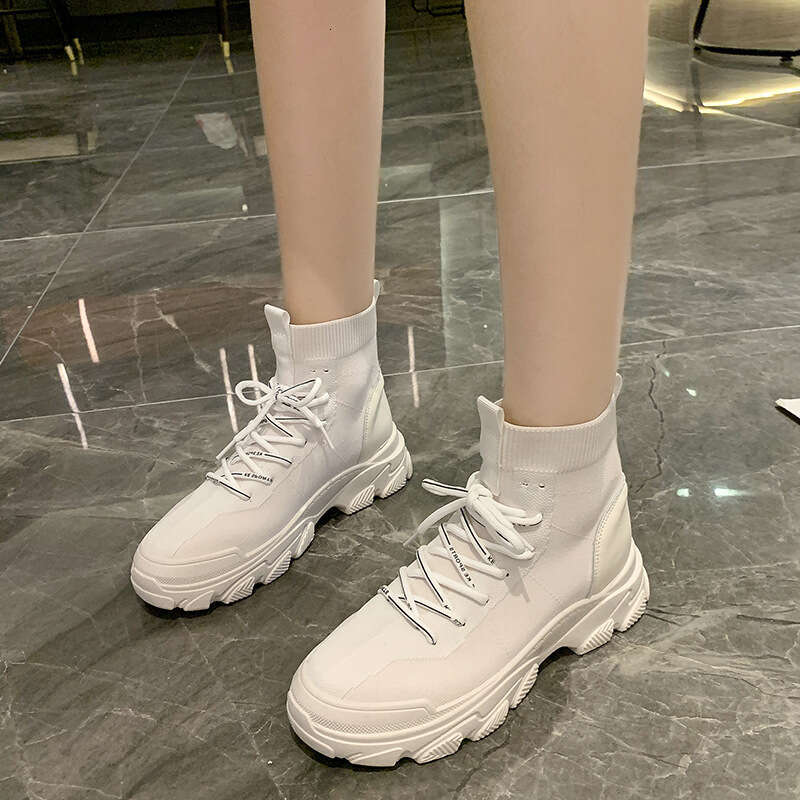 2024 Fashion New Bottom Comfortable Durable Explosive Thick Heel Simple Thin Short Tube Elastic Soc Versatile Martin Boots 456
