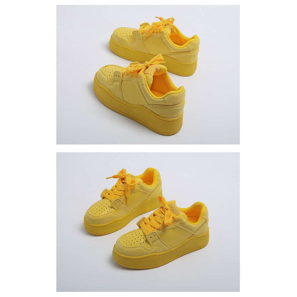 Ddmysports Thick Ddmysports S Soled Board For Women New Bread With Increased Eight Yellow Dad Casual Sports Outdoor Shoes Oled Ports Hoes OUTDOOR