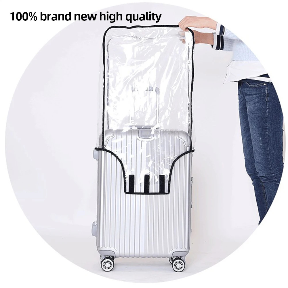 1830 inch transparent luggage cover protector travel waterproof pull rod 240730