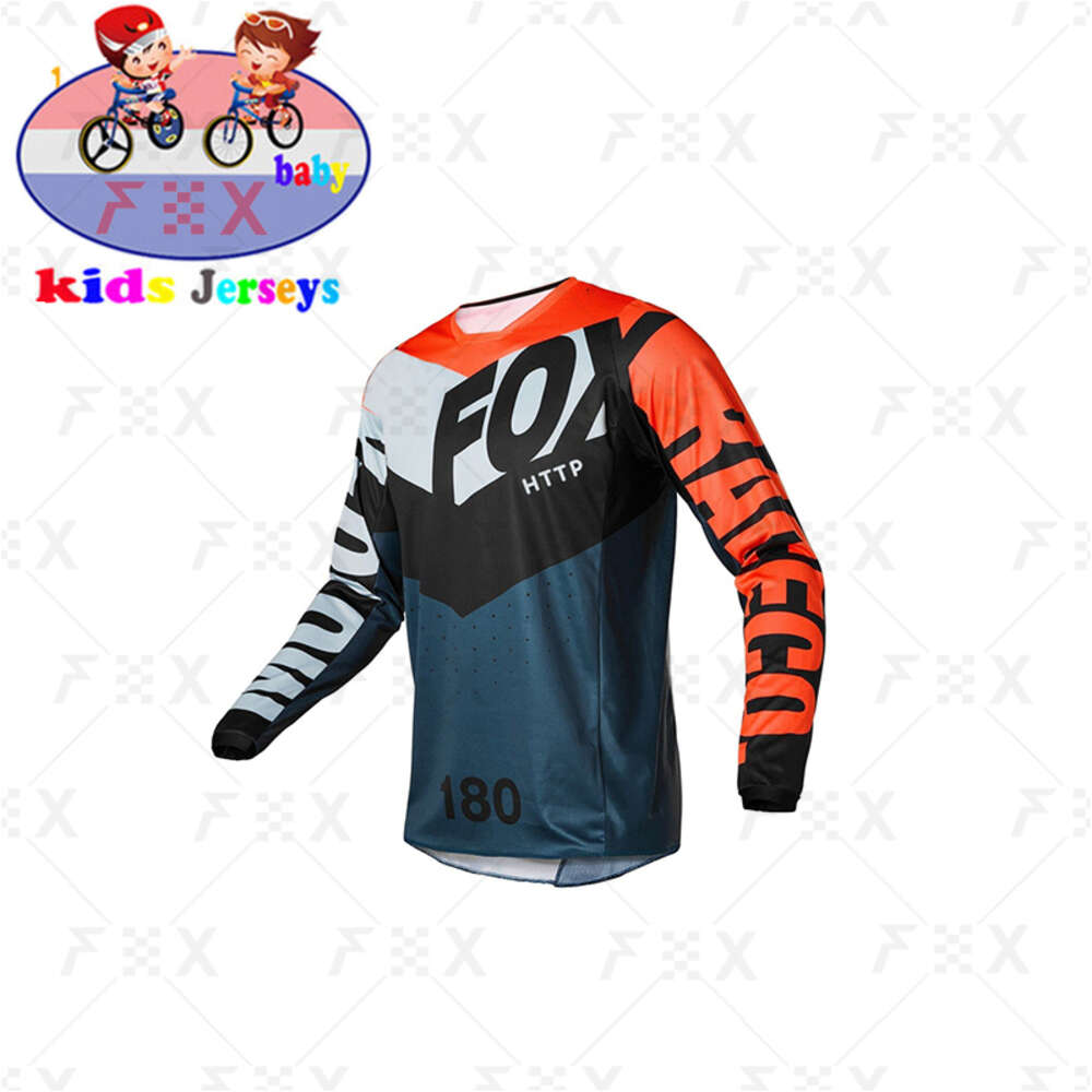 T-shirts masculins 2024 enfants hors route T-shirt Racing Http Fox Downhill Jersey Bike Jersey Motocross Mtb DH MX Vêtements Kids Mtb Jersey Boys