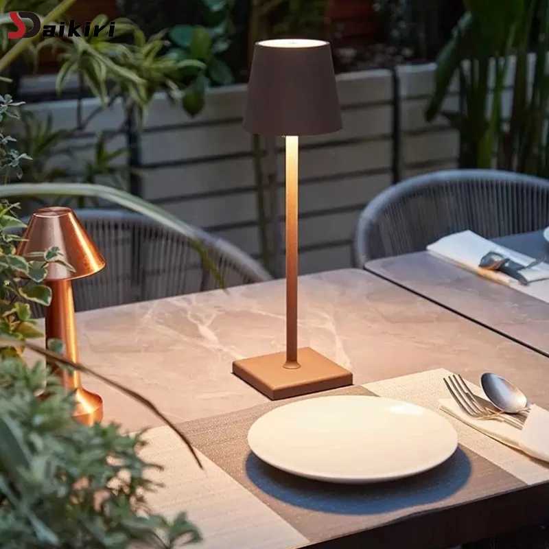 LED Table Lamp Dimmable USB Lamp IP54 Waterproof Portable Table Lamps Wireless Room Decor Bedside Light for Coffee Table OfficeKL240731
