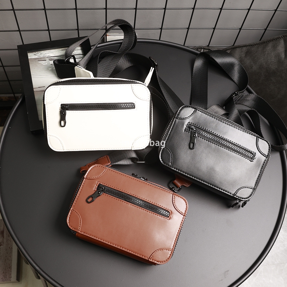 New crossbody bag men's fashion brand small square bag fashion personality shoulder bag casual Korean version niche box bag