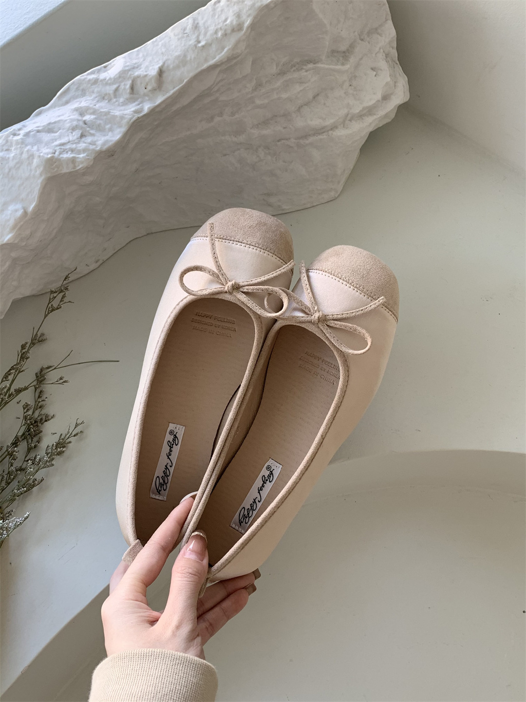 Ddmysports French Evening Style Single Spring New Shallow Mouth Bow Soft Flat Bottom One Foot Kick Versatile Scoop For Women Outdoor Shoes OUTDOOR