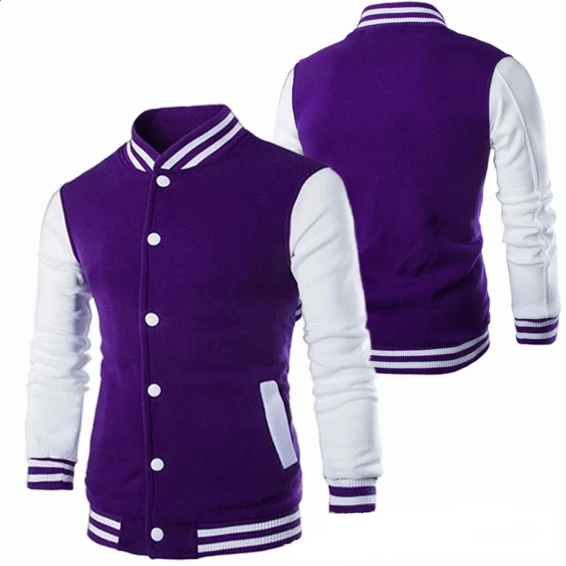 Fashion Slim Fit Baseball Mens Coat Personalized Casual Sports Male Jacket Printed Stand Up Collar Cardigan Outwear 240816