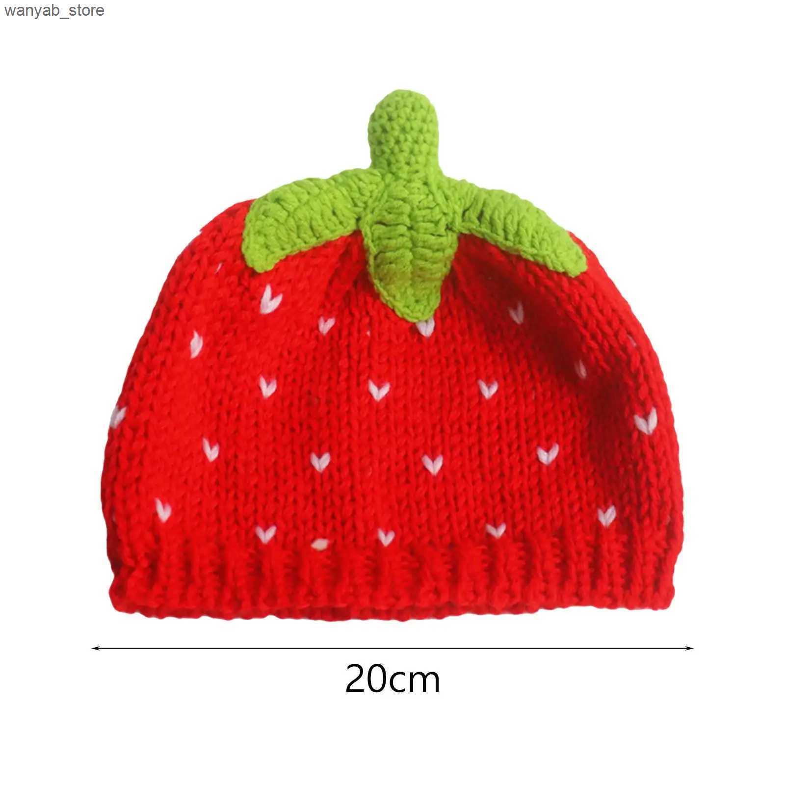 Wide Brim Hats Bucket Hats Strawberry Hat Cold Weather Hat Women Decorative Adult Handmade Soft Cute Lady Lightweight Knit Beanie Strawberry Cap Winte