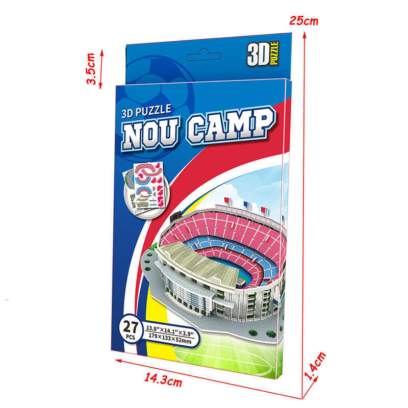 Small Size World Cup field model 3D Bricks Toy Puzzle Football Field Gift Building Toys