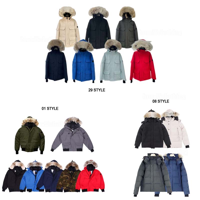 Puffer jacket Mens Winter Down Jackets womens outdoor leisure coats windproof overcoat Waterproof snow proof puffer Thick colla winter jacket real wolf fur Jacket