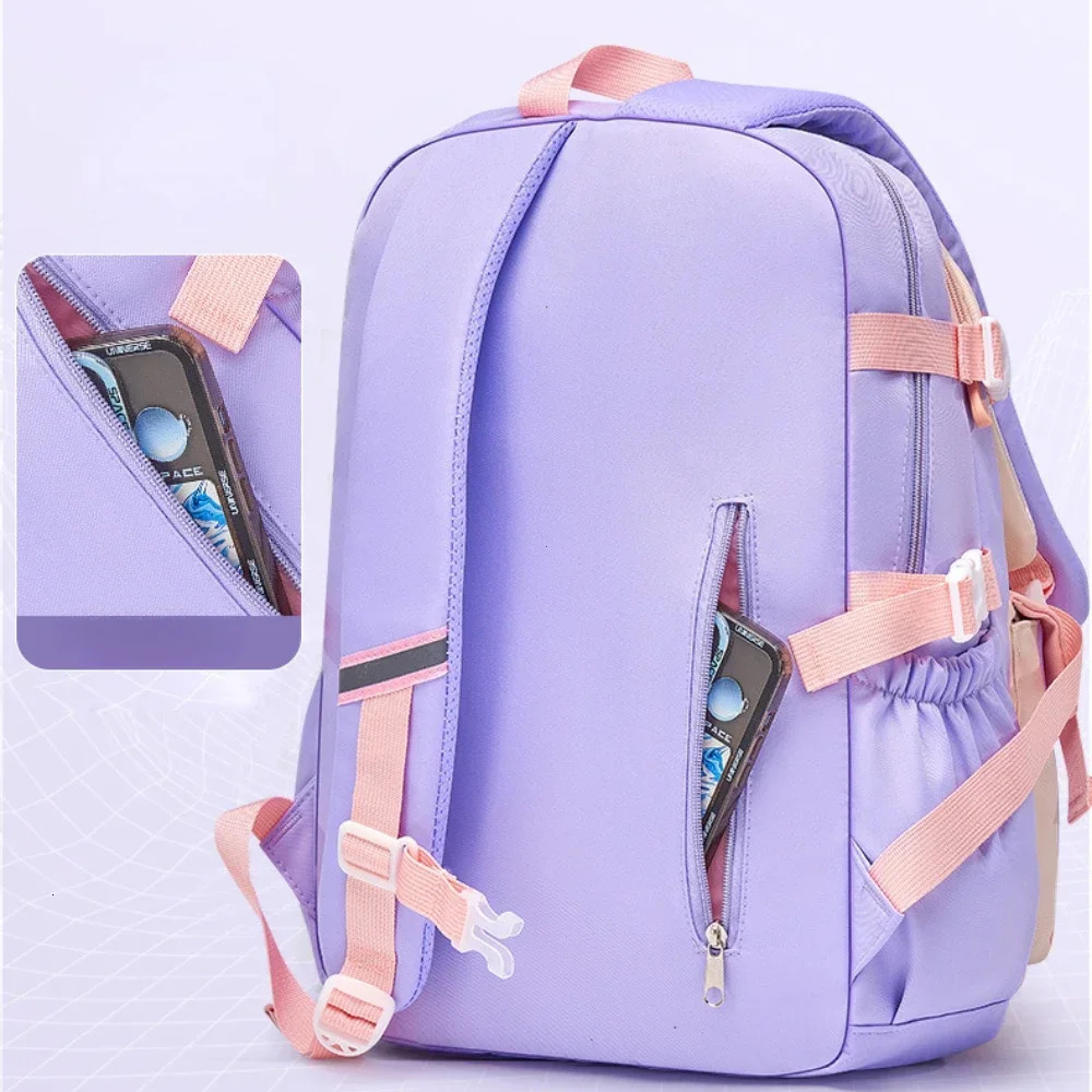 Primary School Girls Schoolbag Kawaii Lightweight Childrens Bag Waterproof Bags Colorful Travel Backpack Mochilas Gifts 241029