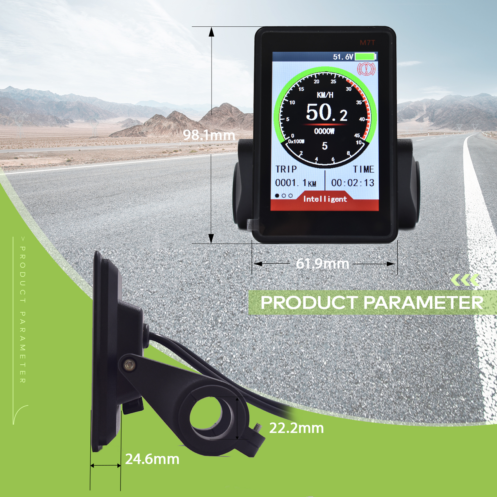 Durable M7TStyle Electronic Display for Scooters and Bicycles Seamless Installation