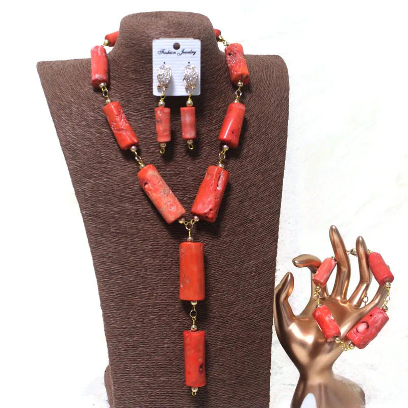Dudo Nigeria Coral Beads for Sale Africas True Coral Bead Wedding Jewelry Set 241031