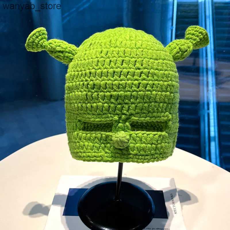 Wide Brim Hats Bucket Hats Unisex Balaclava Fashion Cosplay Carnival Party Winter Warm Cap Adult Children Autumn Winter Funny Cartoon Monster Knitted 