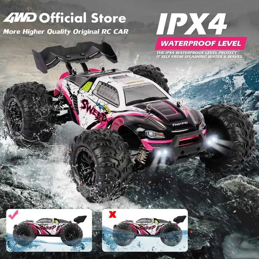 Super brushless 80KM or 50KM/H four-wheel drive RC with LED remote control high-speed drift racing car 4x4 off-road truck childrens toys X241101