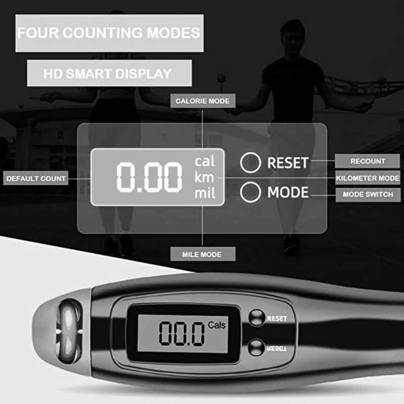 1 steel wire giant rope digital calorie counter sports and fitness rope body building cross fitness rope skiing ropeW241101