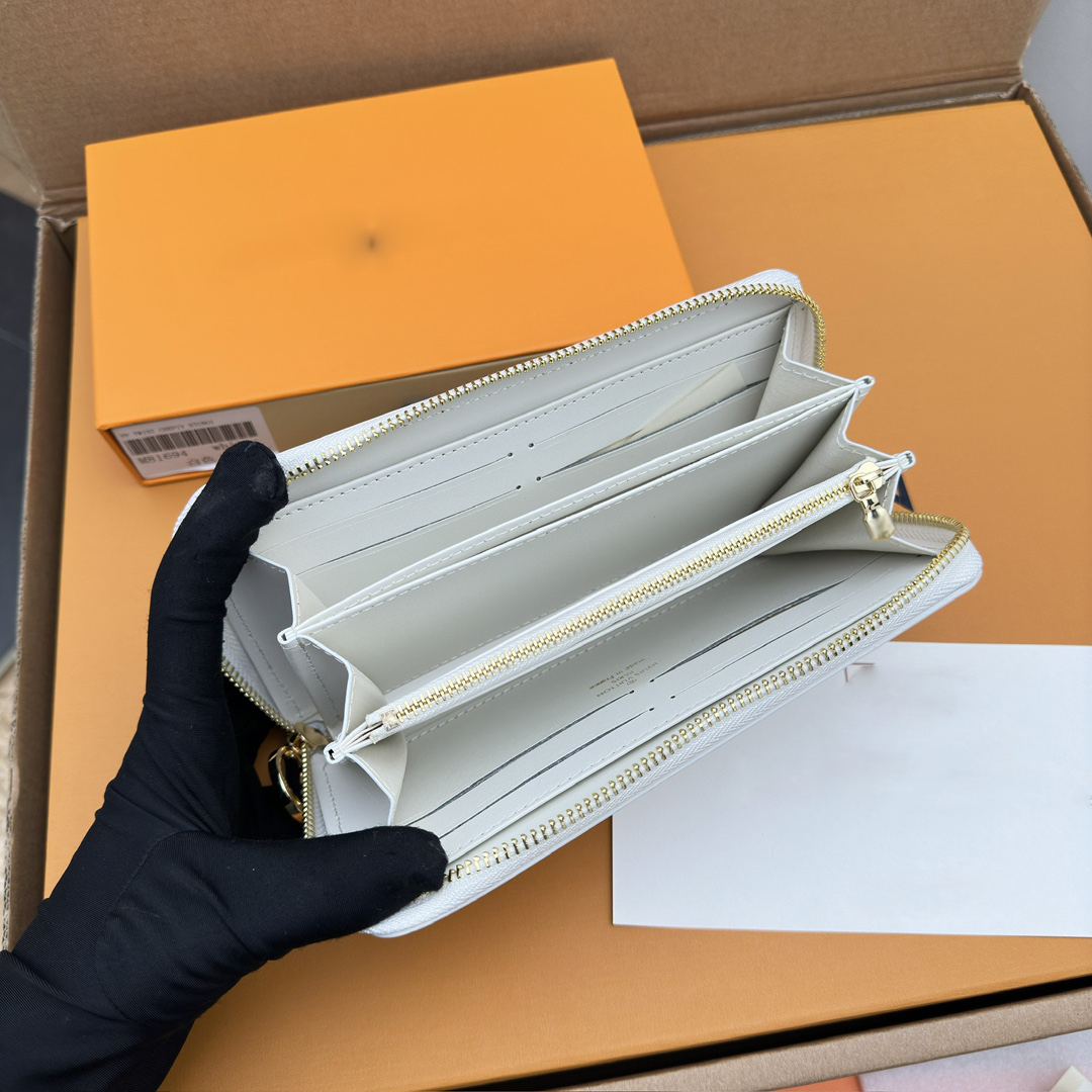 Designer--Long Wallets Women Colorful Flowers Bags Totes Handbag Zippy Wallet Messenger Purse Card Holder pouch Travel Messenger Bag 19CM