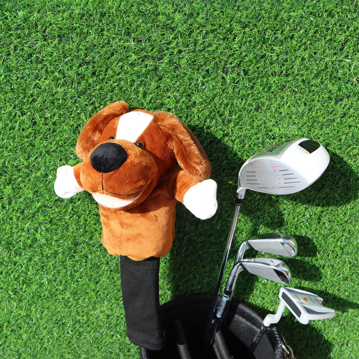 Cute Dog Animal Golf Club Covers Head For Driver Fairway Headcover Golfer Lover Accessories Men 241031