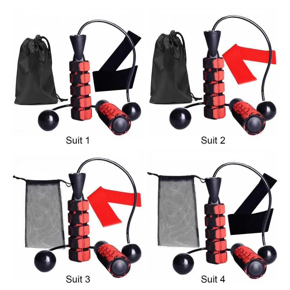 Weight 360 degree rotating B bearing ball rope for fitness training steel wire rope skipping ropeW241101