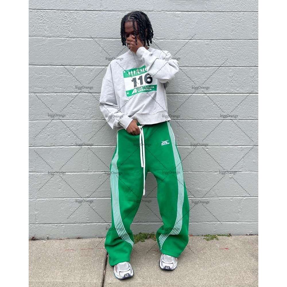 Sweatpants, A Popular Street Fashion Brand In Europe And America, Embroidered Loose Casual Men's Clothing, Fashionable Multifunctional Striped Kn