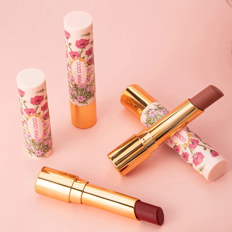 Natural matte lipstick waterproof durable lipstick smooth lipstick light lipstick stick 241031