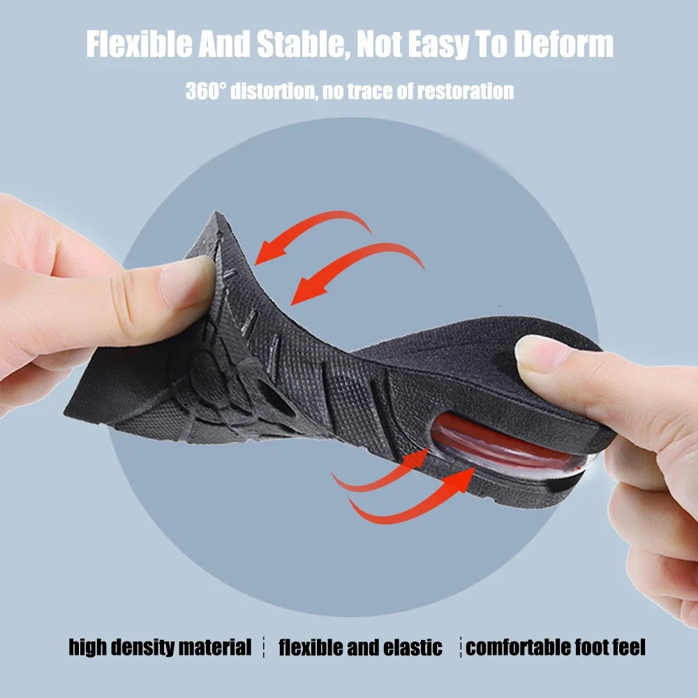 Mens womens elevator shoes soft cushions unisex sports shoes high heels lift pads height of half an inch 241031