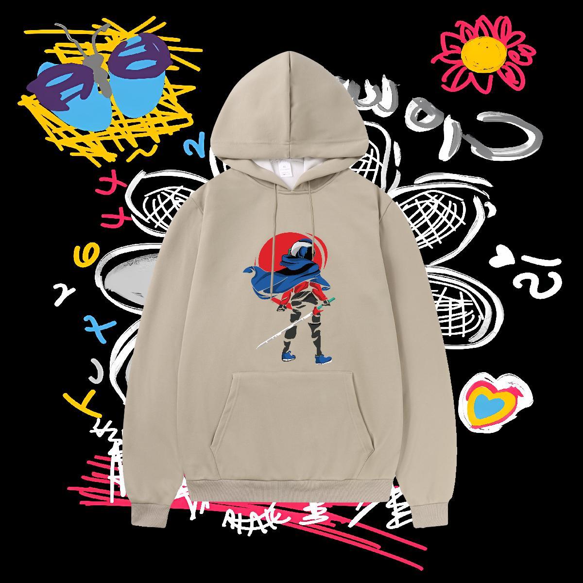 Designer Fashion Hoodie Men Long Sleeve Soft Loose Hoodie Pullover Custom Printed Clothes Hip Hop Thick Plush