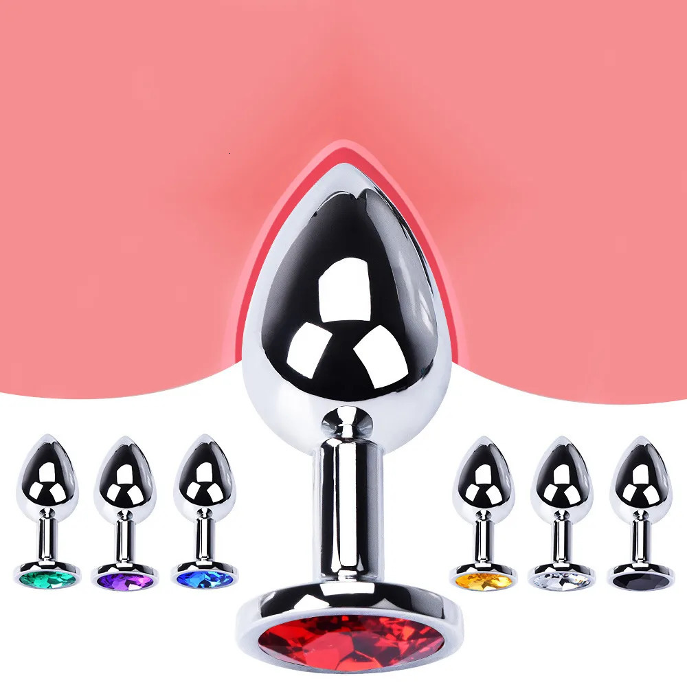 3 Sizeset Metal Anal plug butt plug Sex Toys Butt Toys For WomenMenCouples Adult Game Masturbator Anal SML Diamond Sex Shop 241031