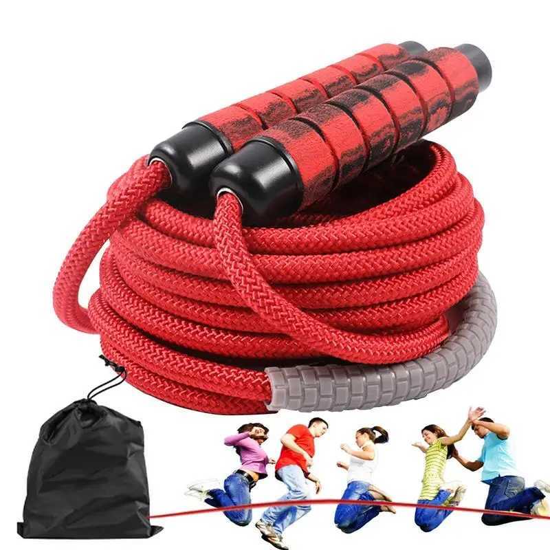 Group skipping rope long rope childrens speed skipping rope - fit skipping rope anti slip hand suitable for double bottomW241101