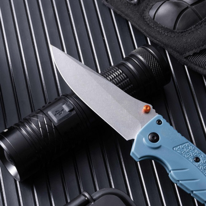 M7732 High Quality Pocket Folding Knife 9Cr18Mov Stone Wash Blade CNC GRN Handle Outdoor Camping Hiking Fishing EDC Folder Knives