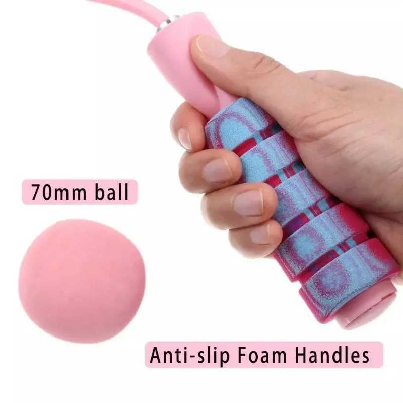 2.75-inch ball bearing rope skipping rope portable gym equipment household boxing equipment children outdoor sports heavy skipping ropeW241101