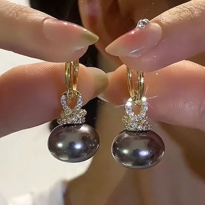 Fashion Crystal Zircon Butterfly Earrings For Women Pearl Girls Party Wedding Statement Jewelry 241031