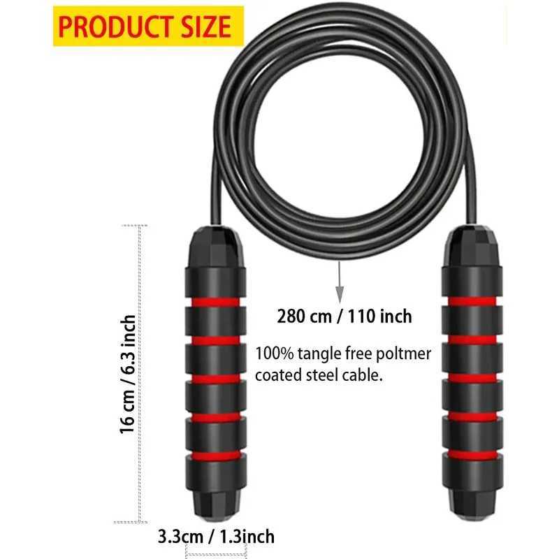 Jump rope is suitable for exercising weight PVC coated steel wire adjustable speed jump rope gym equipmentW241101