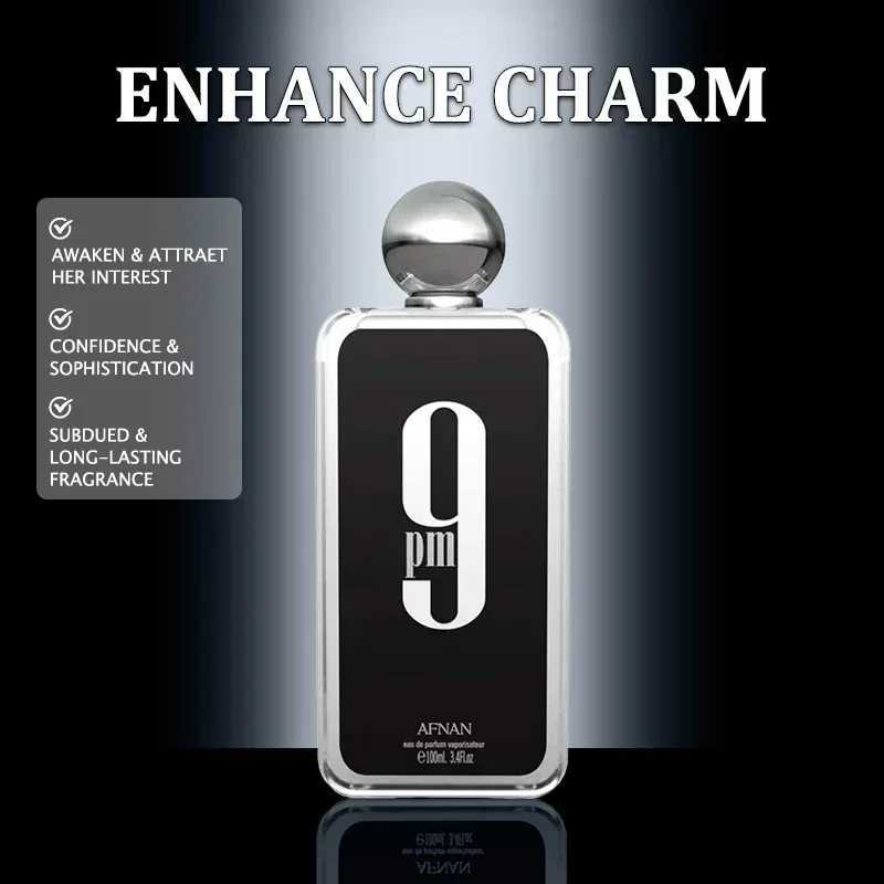 100ml/ 3.4oz 9PM Original Mens Perfume Afnan Light Fragrance Long Lasting Fragrance Womens Perfume Charming Charm GiftXJ241101