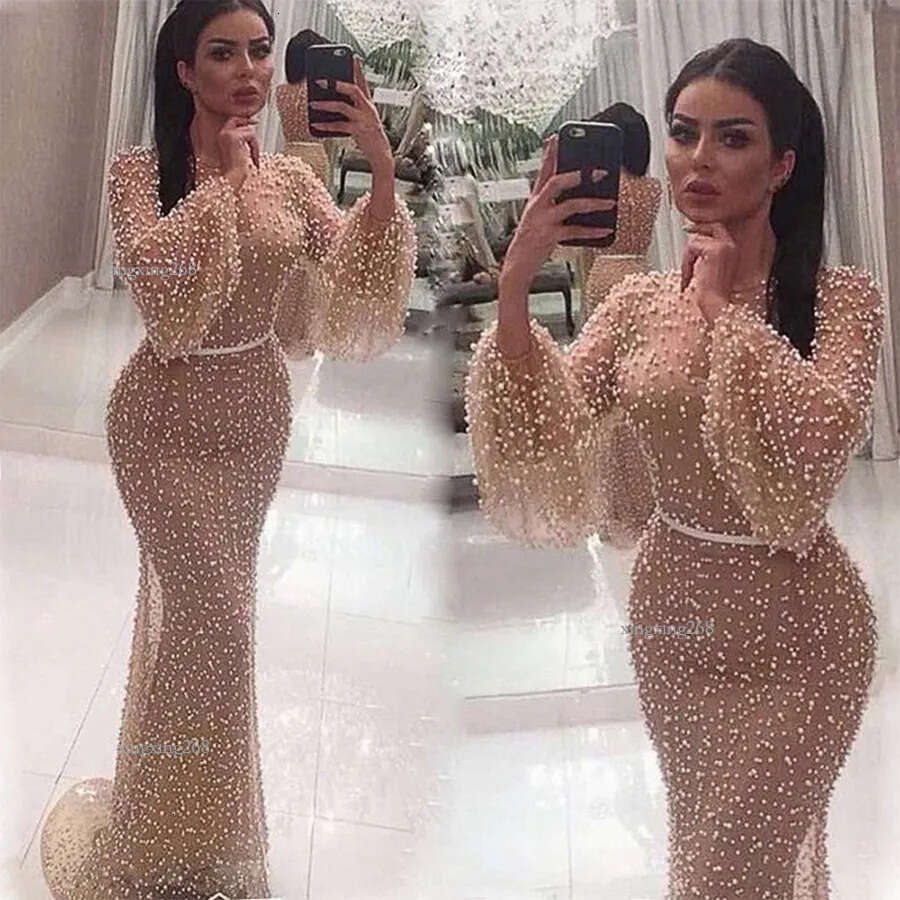 Women's Casual Dress Sexy Mesh Ceremony Party Dress Round Neck Puff Sleeve Slim Dresses Hip Dresses