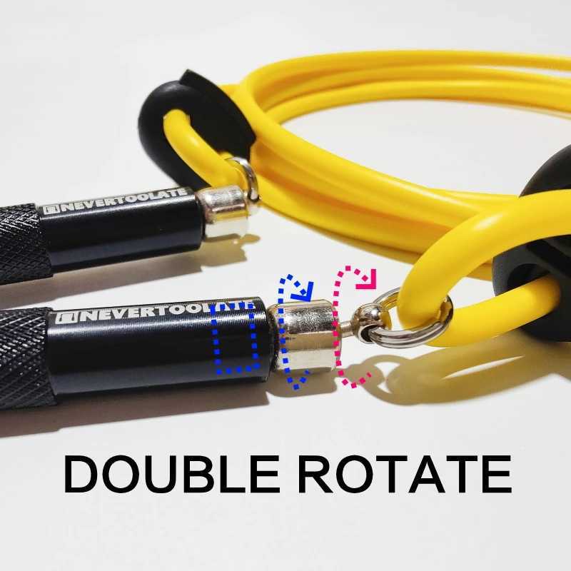 Unlimited 360 degree rotating ball bearing skipping rope handle accessories DIY support 6mm 4.5mm rope strapless sliding rope kitW241101