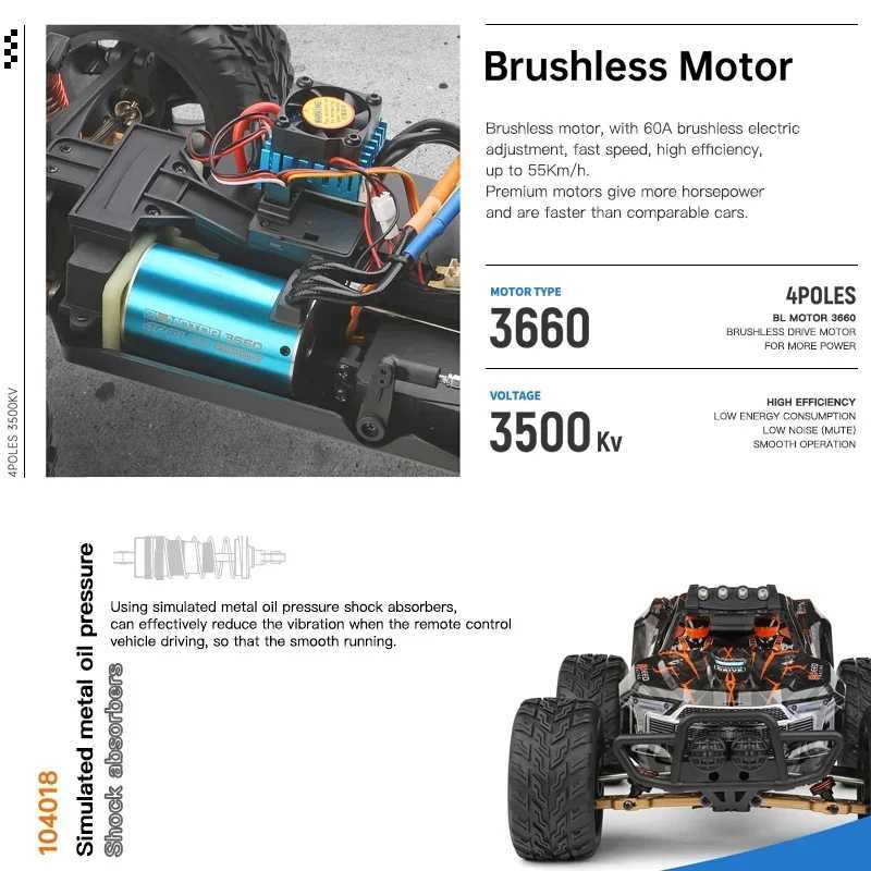 Free shipping WLtoys 104016 104019 1/10 4x4 remote control 4WD 55KM/H off-road drift professional alloy RC car VS WPL C24 childrens toys