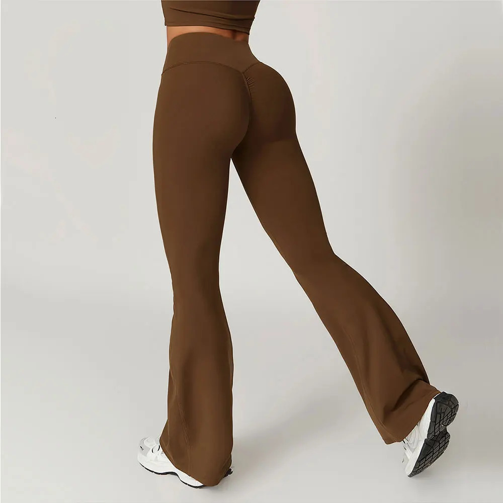 Flare Leggings Yoga Pants Women Bell-bottoms Yoga Tights High Waist Fitness Pants Stretch Gym Workout Sports Push Up Leggings 241031