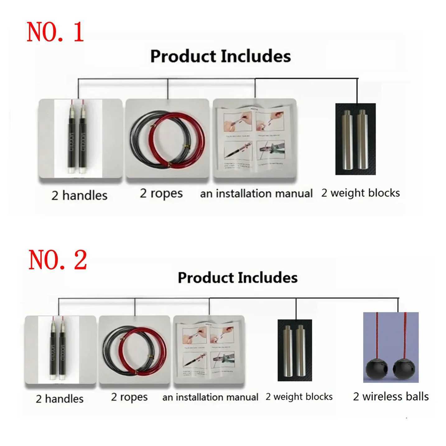 Whosa Profound Jump Rope Weight Bearing Speed Jump Rope Steel Wire Giant Rope Practice at Home Crossfit 2024 RedW241101