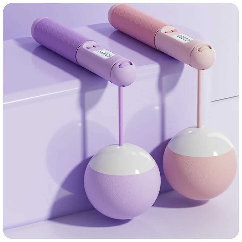 Counting Jump Rope Ball Anti slip Hand Rope Household Weighing Jump Rope Indoor and Outdoor Use Portable Weight Loss RopeW241101