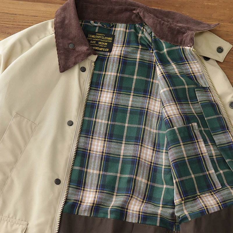 Autumn/Winter American Retro Cargo Jacket Mens Fashion Multi Pocket Casual Heavy duty Windproof Waterproof Jacket 241031