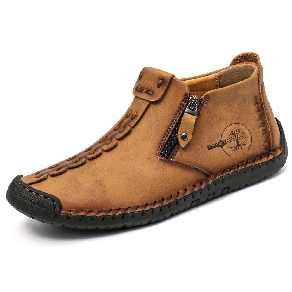 Autumn Men Handmade Casual Ankle Boots Man Winter Boot Zipper Shoes For Male Hombres Botas free shipping shoes 241107