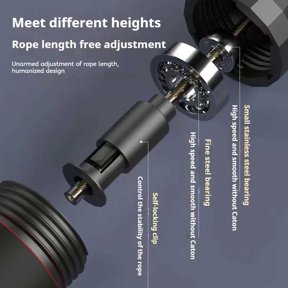 Adjustable skipping rope fast skipping rope steel sliding rope foam hand body shaping professional household sports equipmentW241101