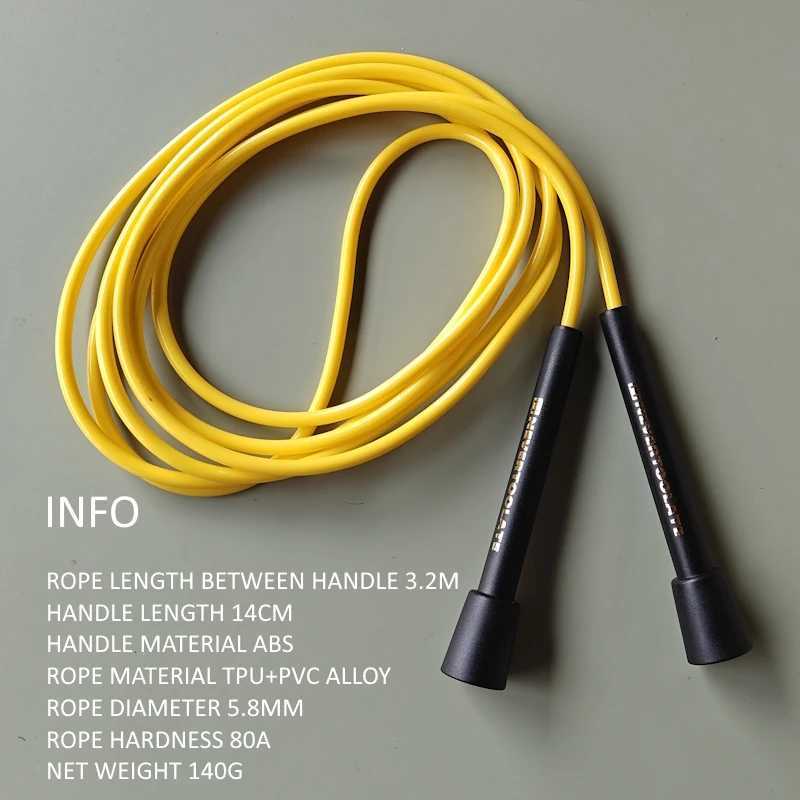 NEVERSTOOLATE New Material Alloy TPU Mix PVC Cold resistant Speed Jump Rope Longer 3.2m Rope Suitable for Crossfit 5.8mm AlloyW241101