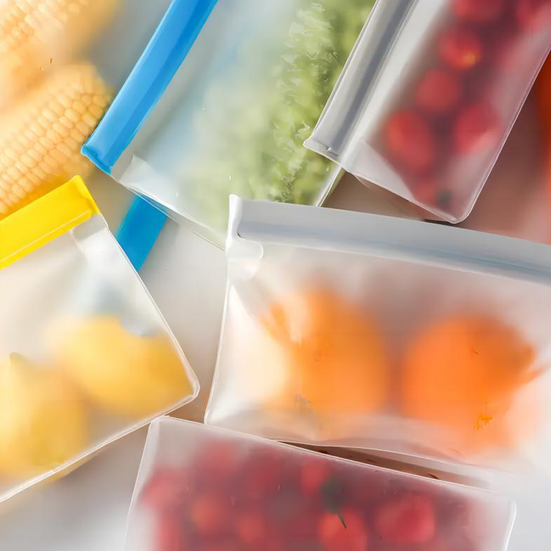 Amazon Cross border Foreign Trade Exclusive PEVA Stereoscopic Flat Food Packaging Storage Bag Zipper Preservation Bag