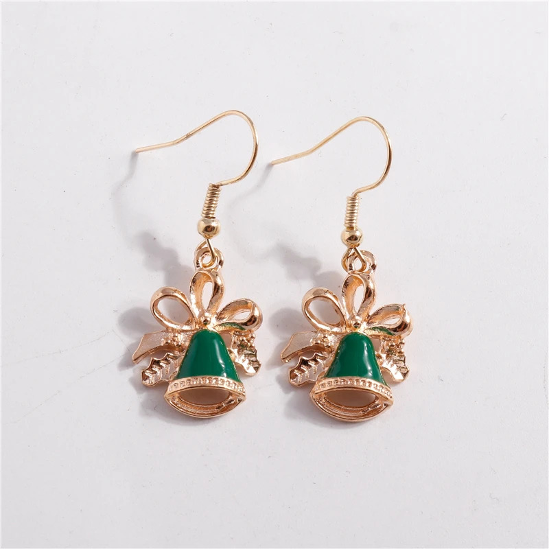 Christmas Tree Santa Claus Deer Bell Glove Snowflake Drop Earrings for Women Girls Party Holiday Year Jewelry Gifts 241031