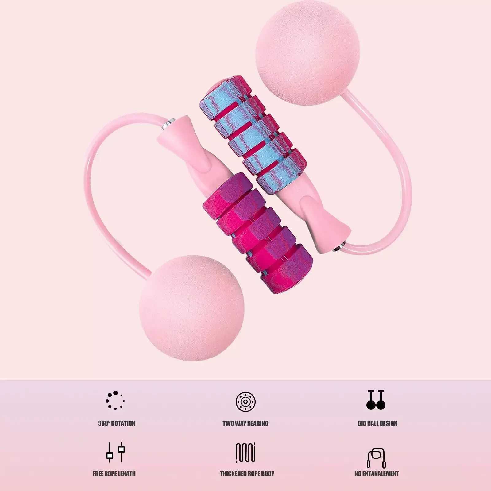 Crossfit 2.75 Ball Bearing Rope Jump Rope Portable Gym Equipment Home Boxing Equipment Large Fitness Jump RopeW241101