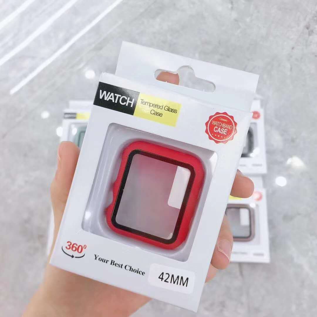 Tempered Glass Cover For Apple Watch Case Series 9 8 7 41mm 45mm 42mm S10 42mm 46mm HD PC Bumper Screen Protector iWatch 6 5 4 se 44mm 40mm With Retai